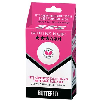 Butterfly ABS Balls 3-Star A40+ - Pack of 6